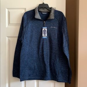 NWT Men’s Eddie Bauer 1/4 zip sweatshirt. Size L
